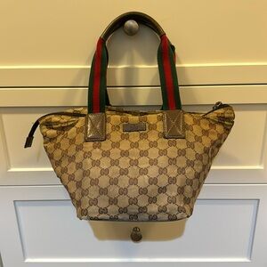 Gucci canvas handbag